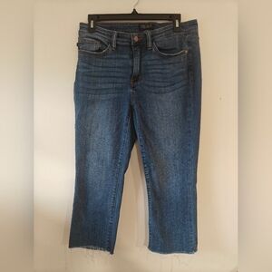 Judy Blue Skinny Fit Capri Frayed Bottom Denim Jean Capris Size 9 | 29